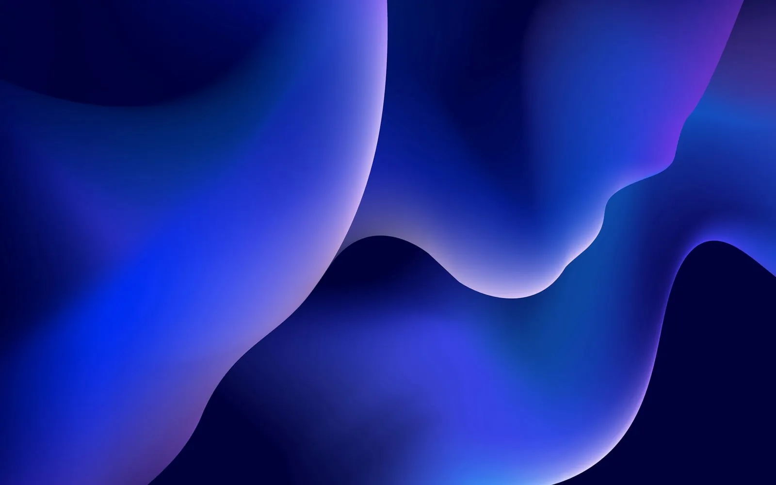 Deep blue and purple flowing abstract shapes